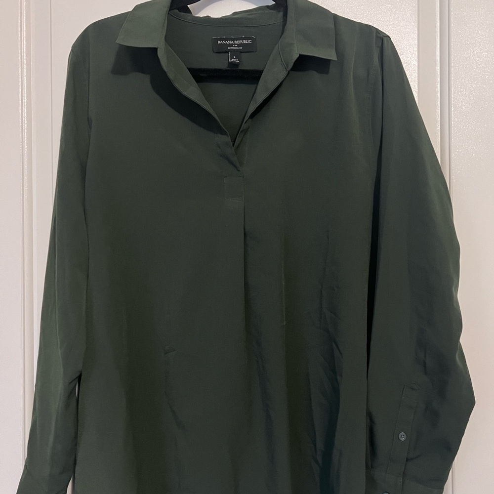 Banana Republic Dark Green Blouse